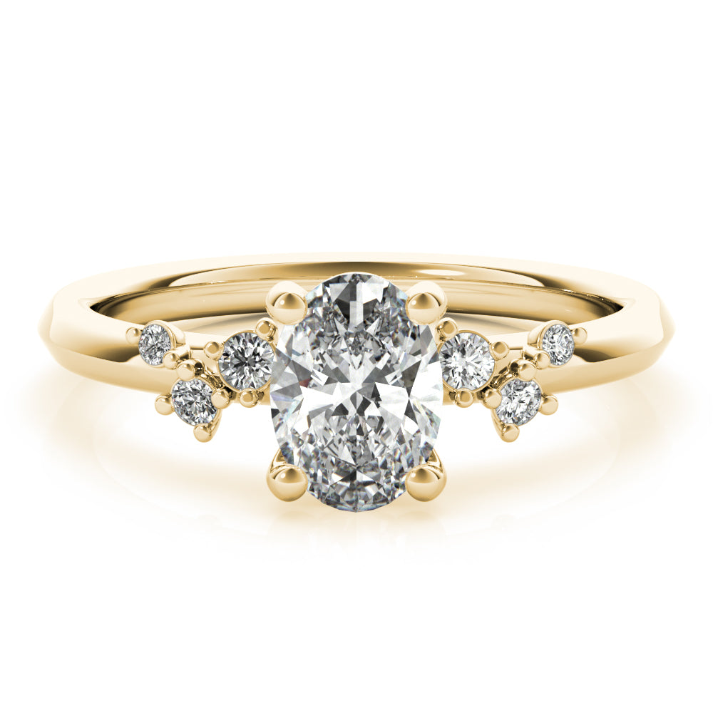 2 CT Round Three Stones Lab Grown Diamond Engagement Ring