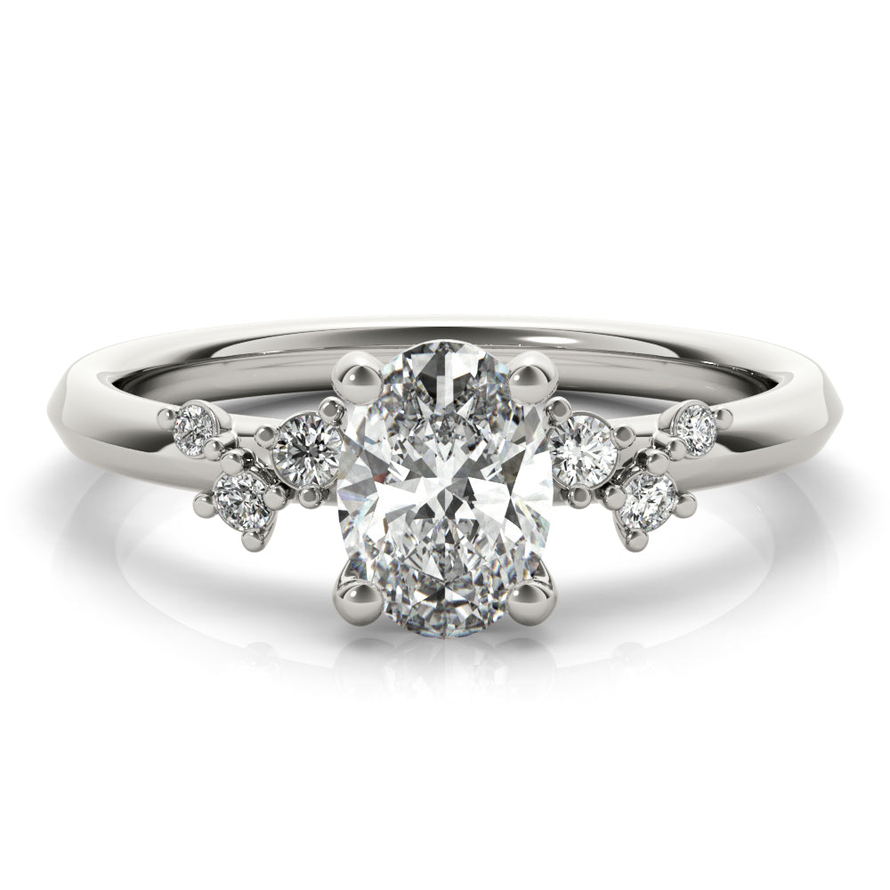 2 CT Round Three Stones Lab Grown Diamond Engagement Ring