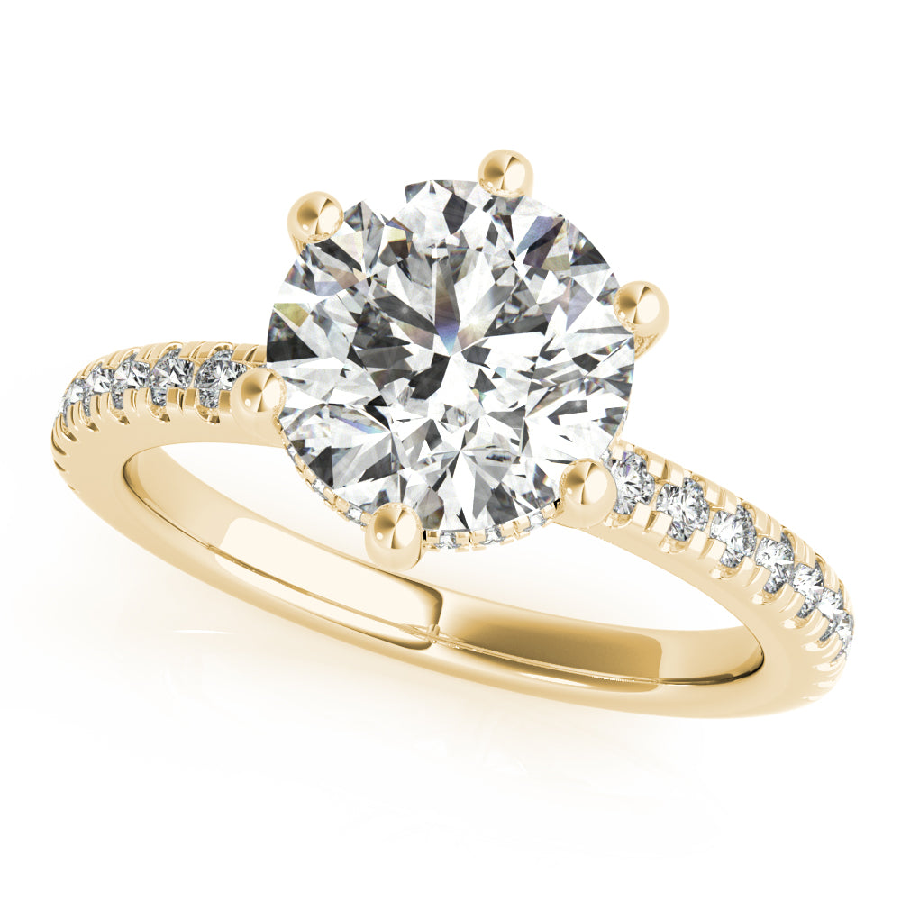 2 CT Round Three Stones Lab Grown Diamond Engagement Ring
