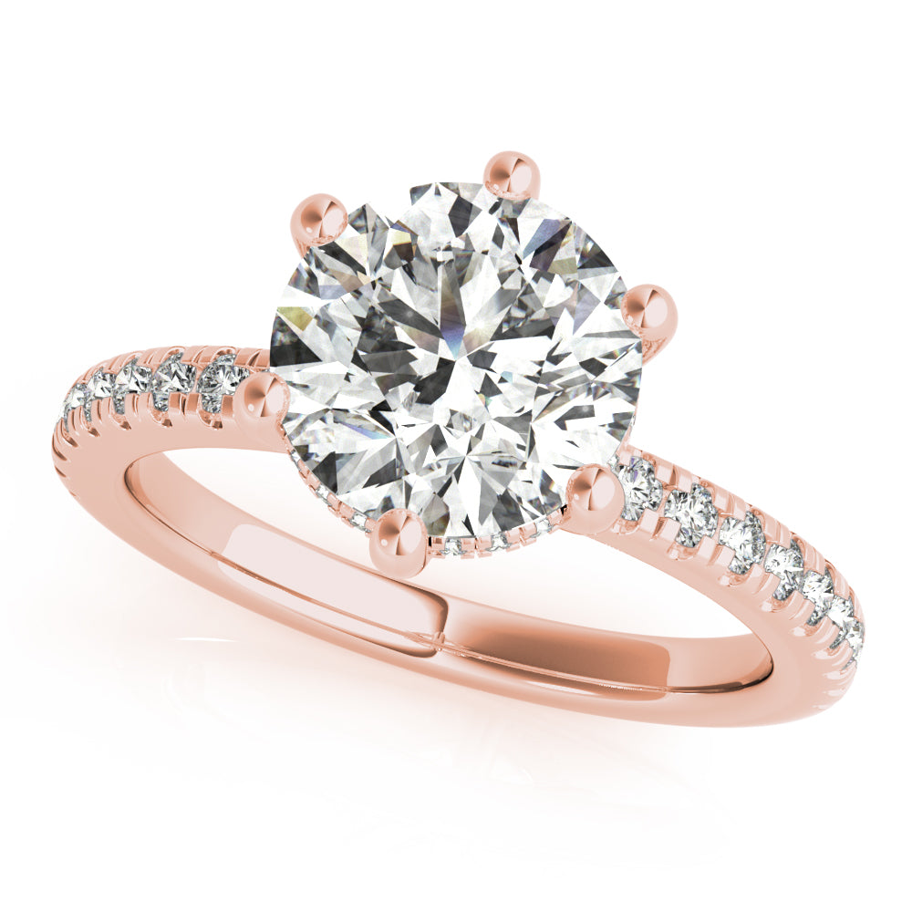 2 CT Round Three Stones Lab Grown Diamond Engagement Ring