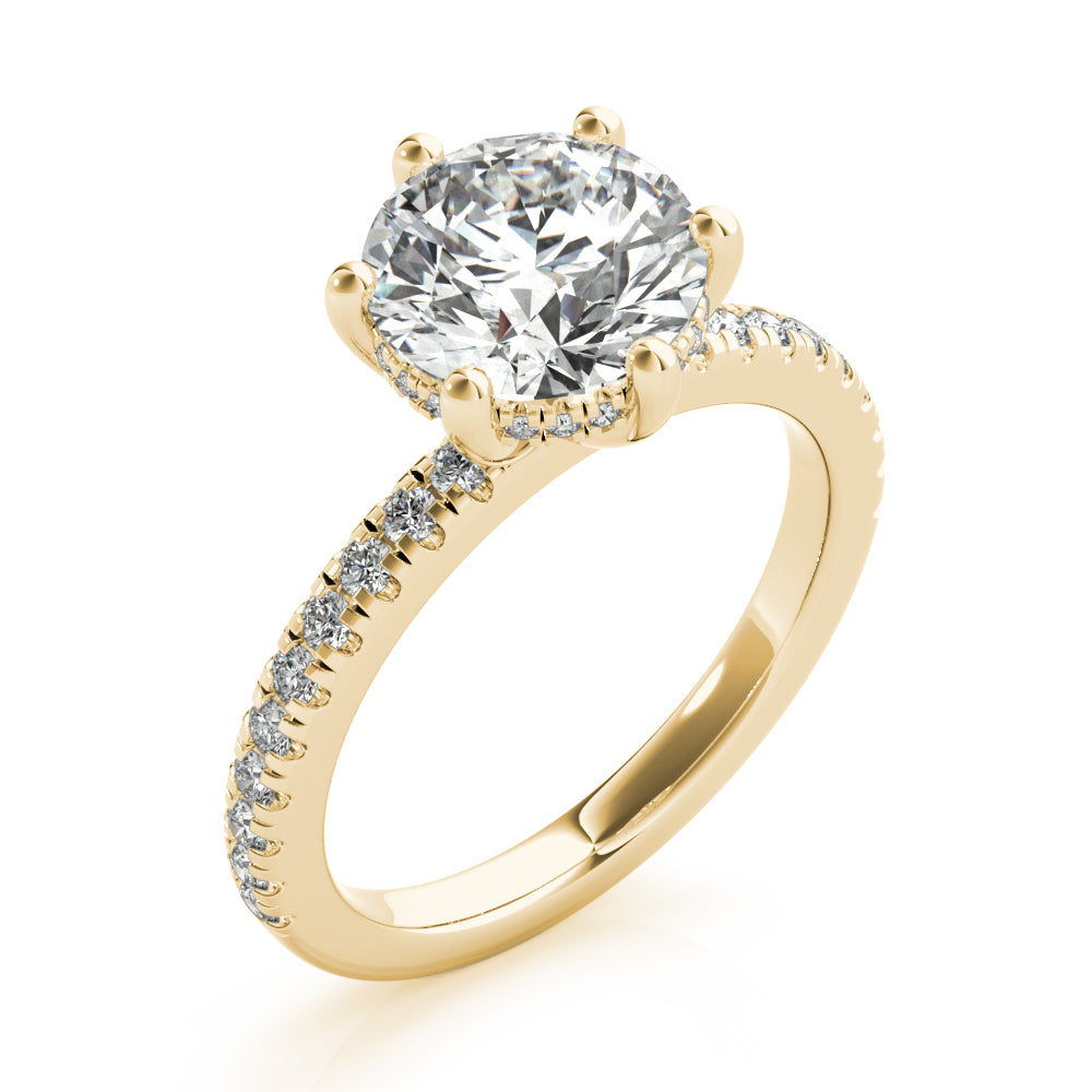 2 CT Round Three Stones Lab Grown Diamond Engagement Ring