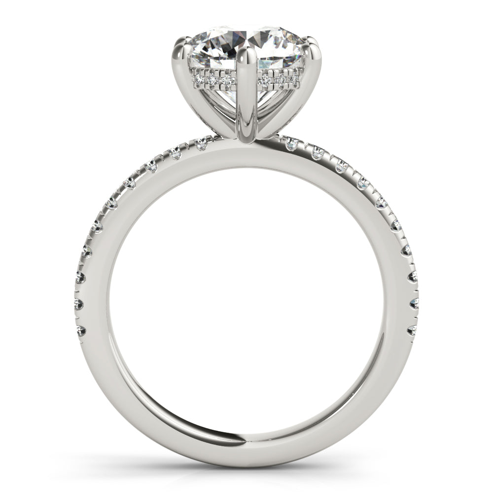 2 CT Round Three Stones Lab Grown Diamond Engagement Ring