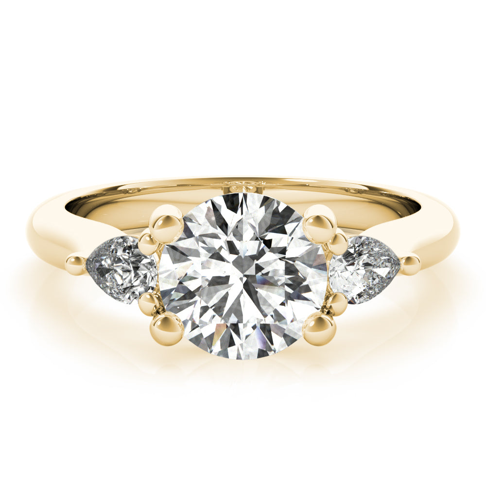 2 CT Round Three Stones Lab Grown Diamond Engagement Ring