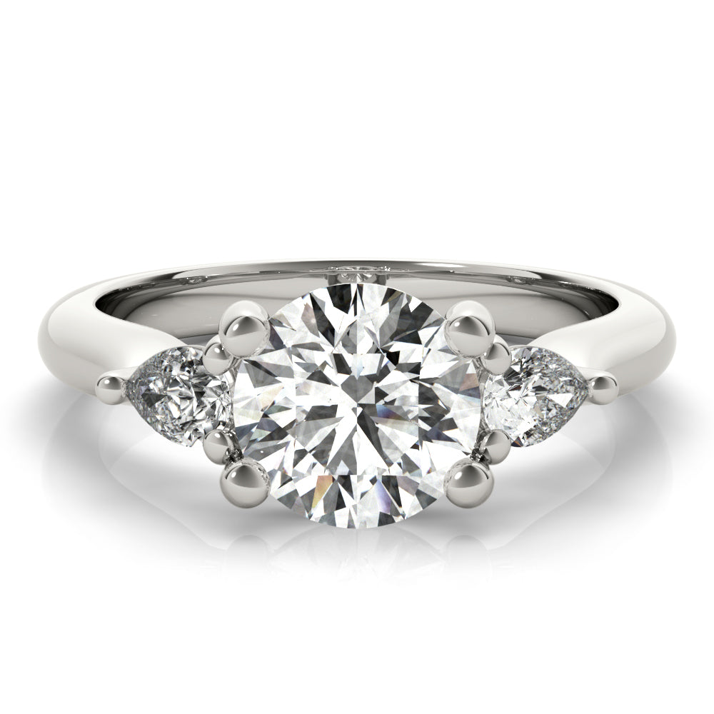 2 CT Round Three Stones Lab Grown Diamond Engagement Ring