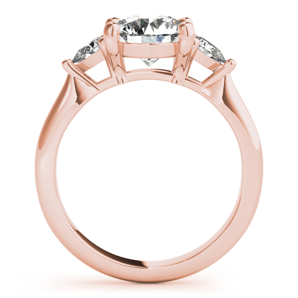 2 CT Round Three Stones Lab Grown Diamond Engagement Ring