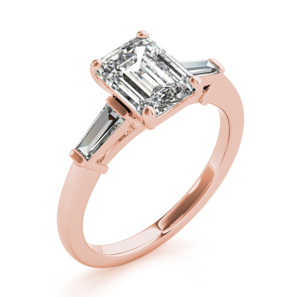 2 CT Round Three Stones Lab Grown Diamond Engagement Ring