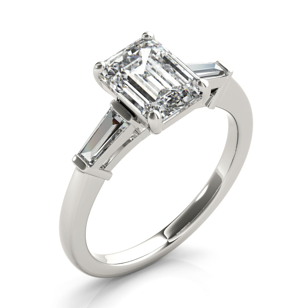 2 CT Round Three Stones Lab Grown Diamond Engagement Ring