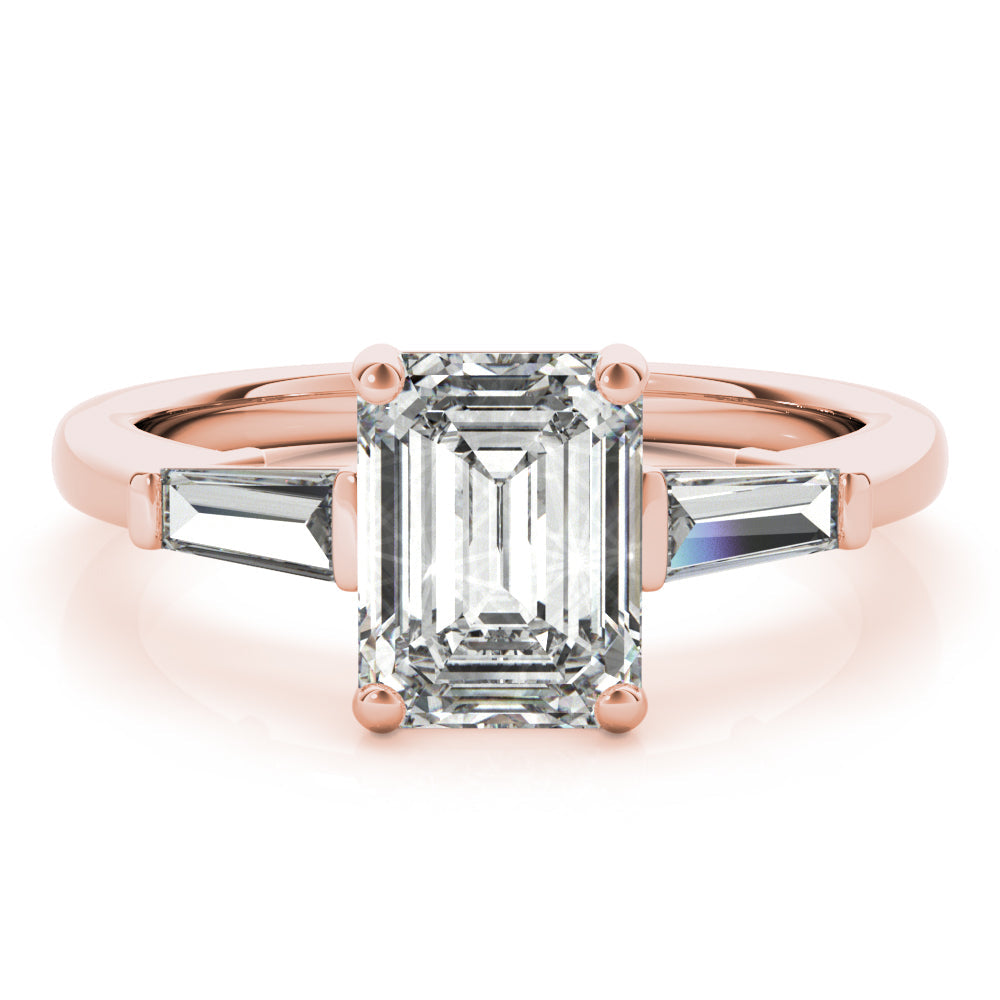 2 CT Round Three Stones Lab Grown Diamond Engagement Ring