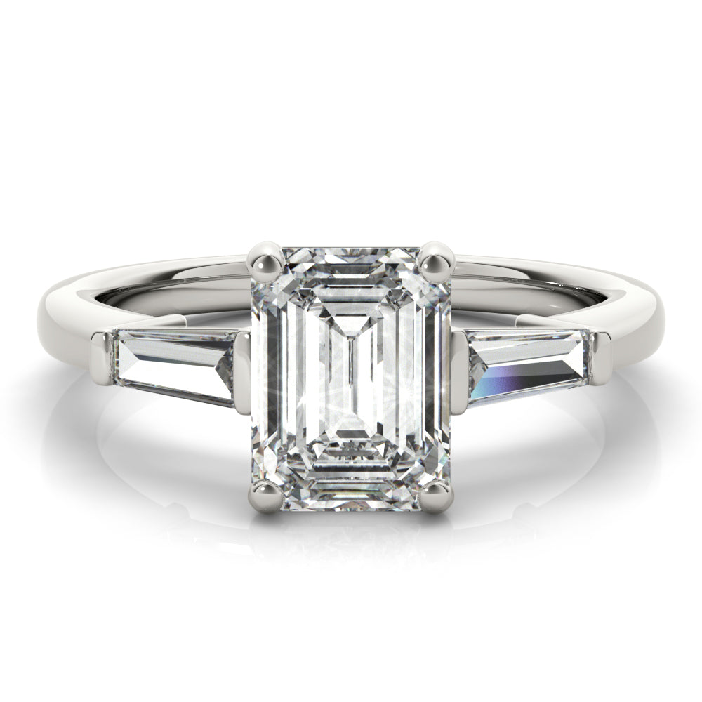 2 CT Round Three Stones Lab Grown Diamond Engagement Ring