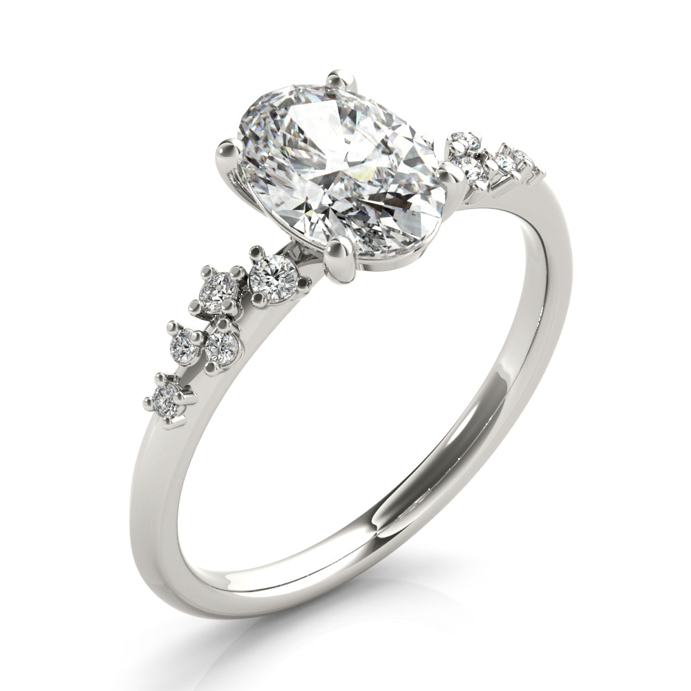 2 CT Round Three Stones Lab Grown Diamond Engagement Ring
