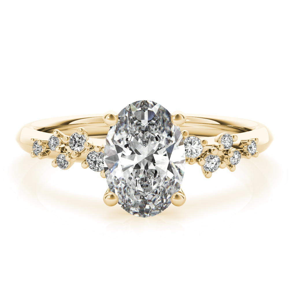 2 CT Round Three Stones Lab Grown Diamond Engagement Ring