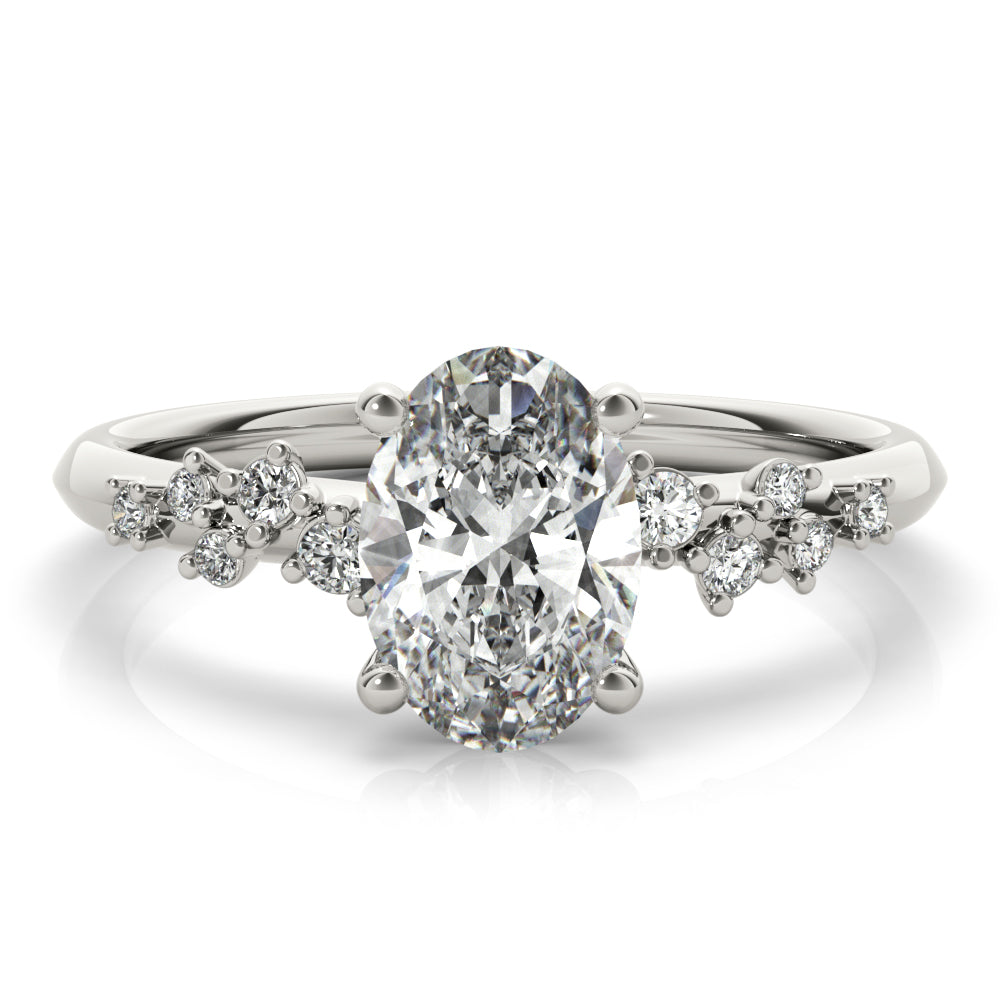 2 CT Round Three Stones Lab Grown Diamond Engagement Ring