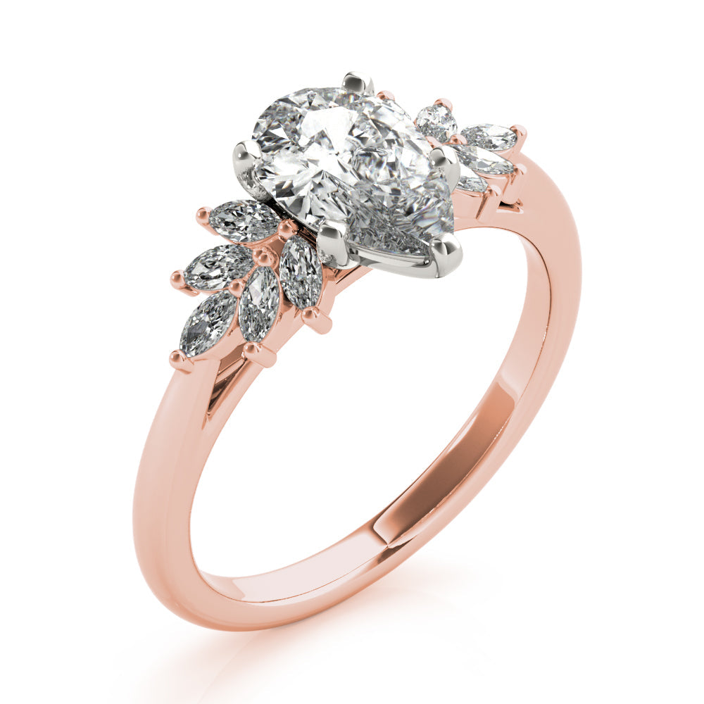 2 CT Round Three Stones Lab Grown Diamond Engagement Ring