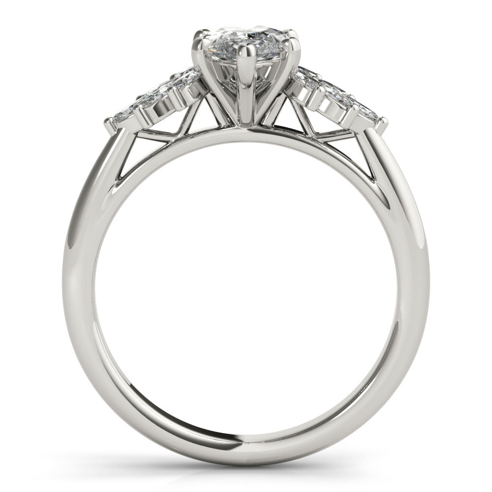 2 CT Round Three Stones Lab Grown Diamond Engagement Ring