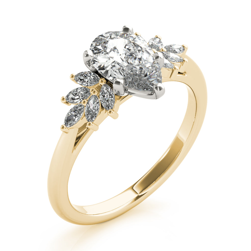 2 CT Round Three Stones Lab Grown Diamond Engagement Ring