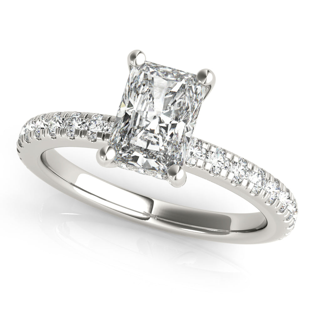 2 CT Round Three Stones Lab Grown Diamond Engagement Ring