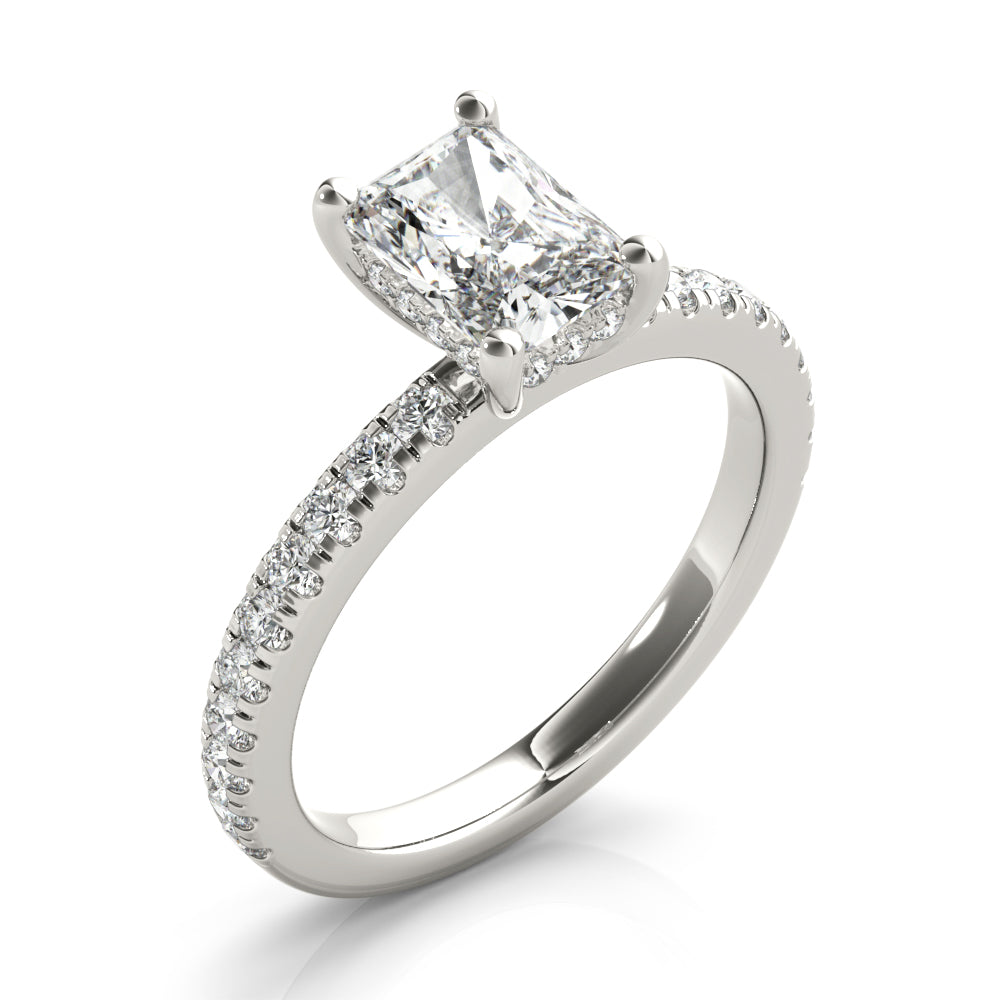 2 CT Round Three Stones Lab Grown Diamond Engagement Ring