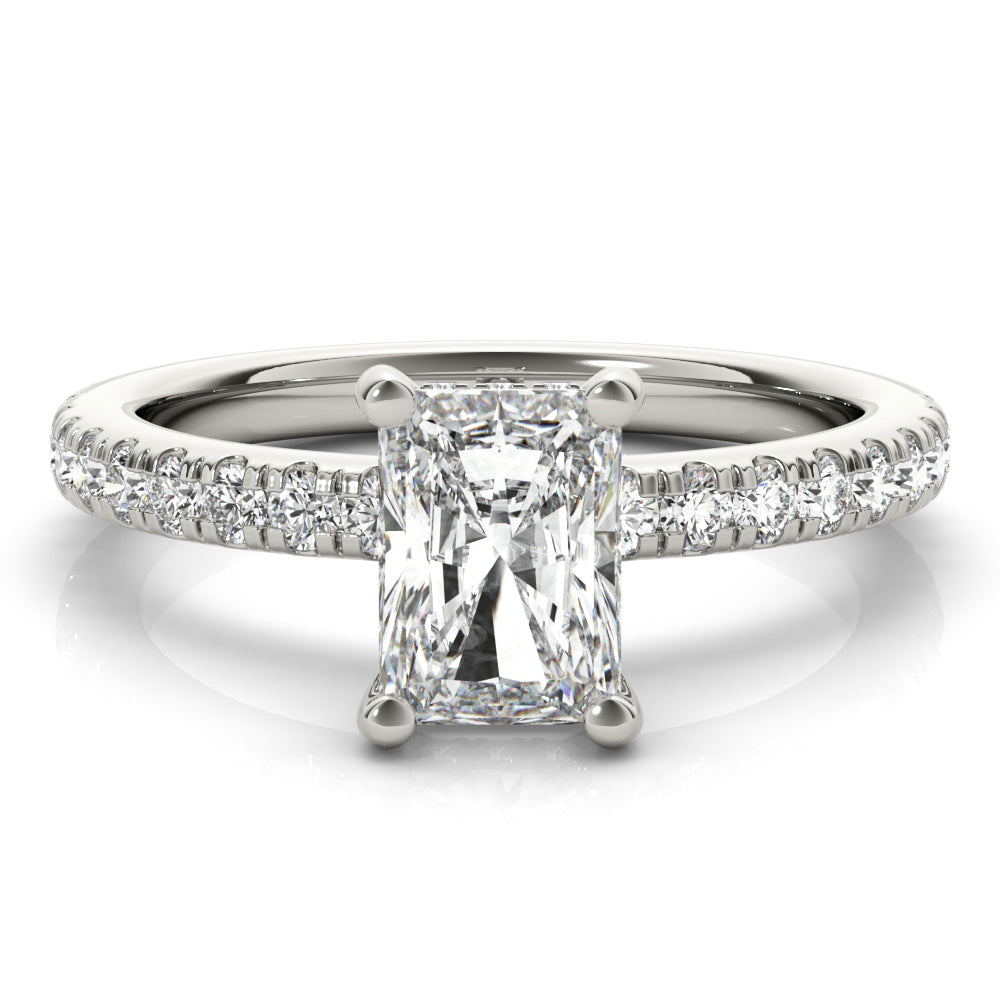 2 CT Round Three Stones Lab Grown Diamond Engagement Ring
