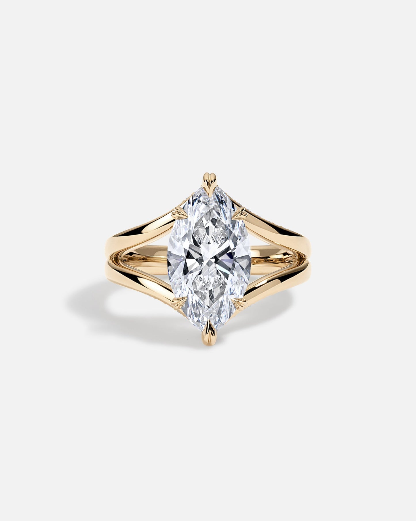 Marquise Cut Cluster Styled Lab Grown Diamond Engagement Ring