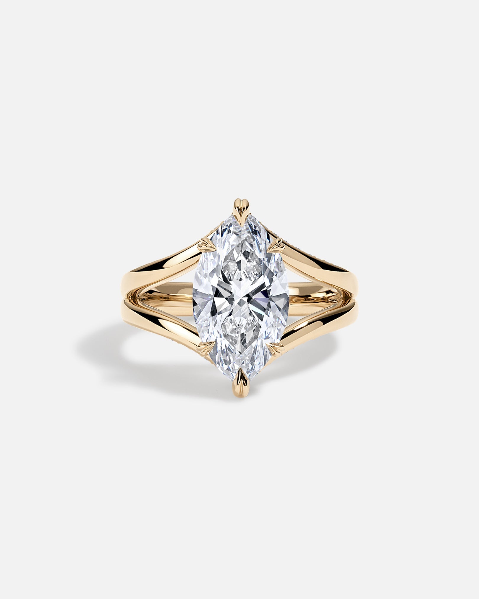 Marquise Cut Cluster Styled Lab Grown Diamond Engagement Ring