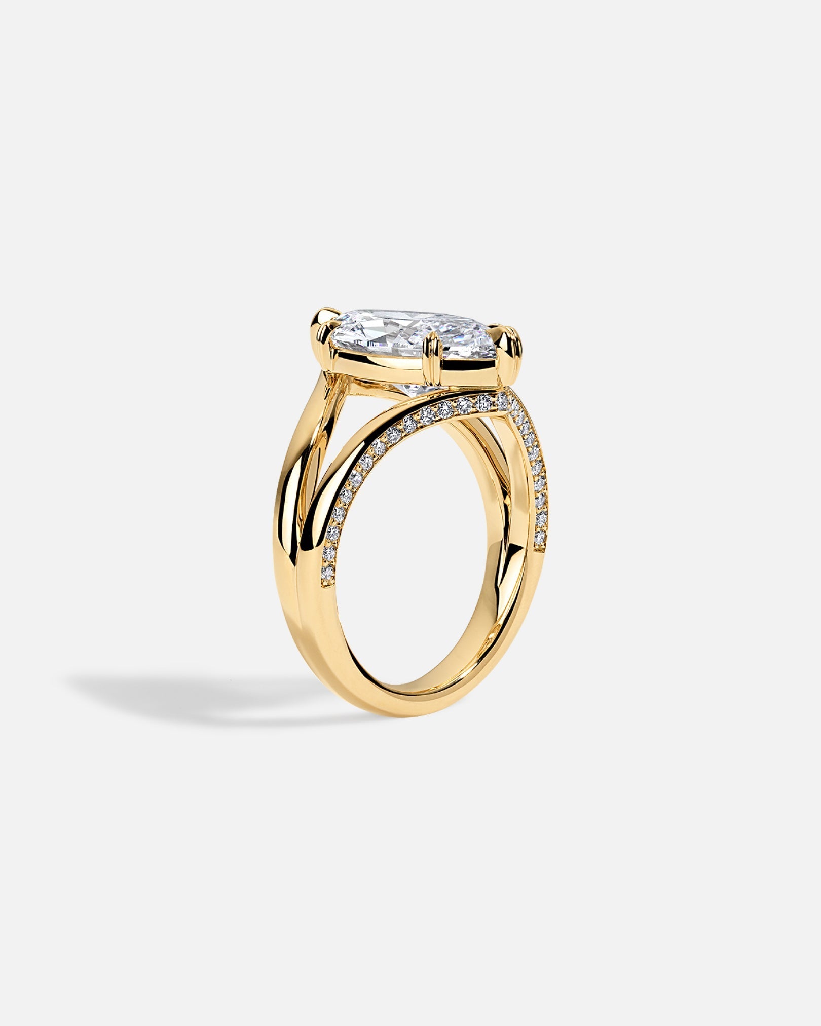 Marquise Cut Cluster Styled Lab Grown Diamond Engagement Ring
