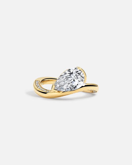 Marquise Cut Cluster Styled Lab Grown Diamond Engagement Ring