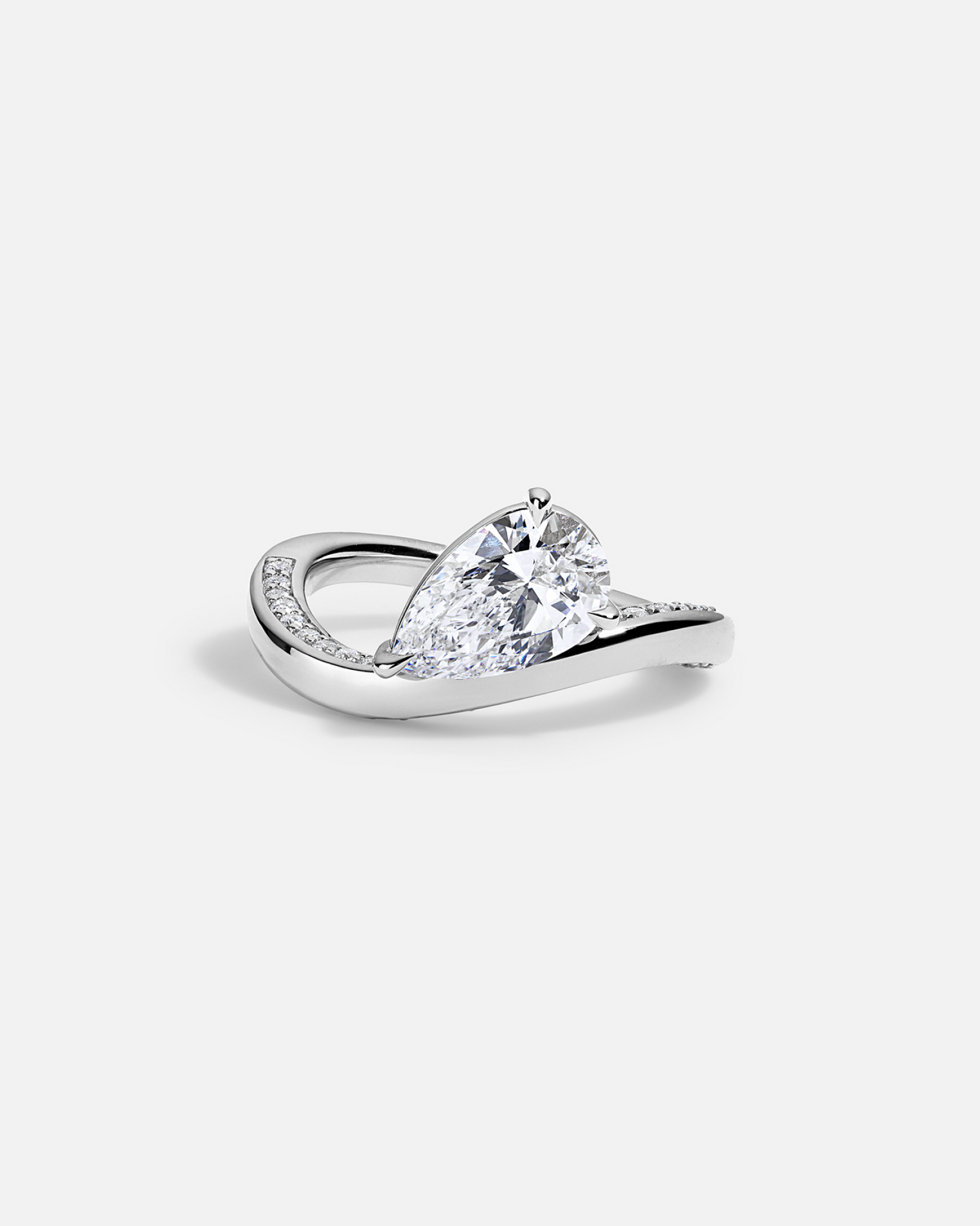Marquise Cut Cluster Styled Lab Grown Diamond Engagement Ring