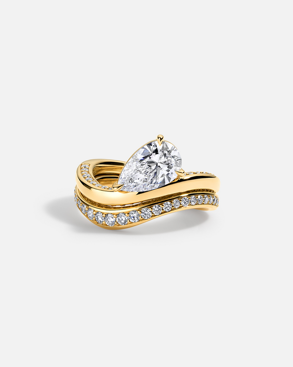 Marquise Cut Cluster Styled Lab Grown Diamond Engagement Ring