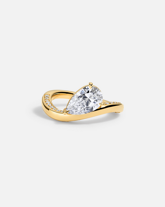 Marquise Cut Cluster Styled Lab Grown Diamond Engagement Ring