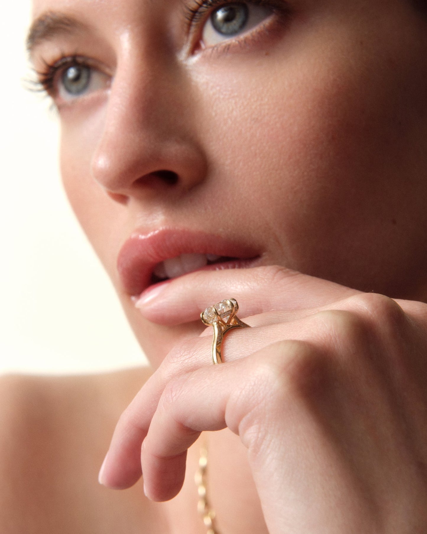 Marquise Cut Cluster Styled Lab Grown Diamond Engagement Ring