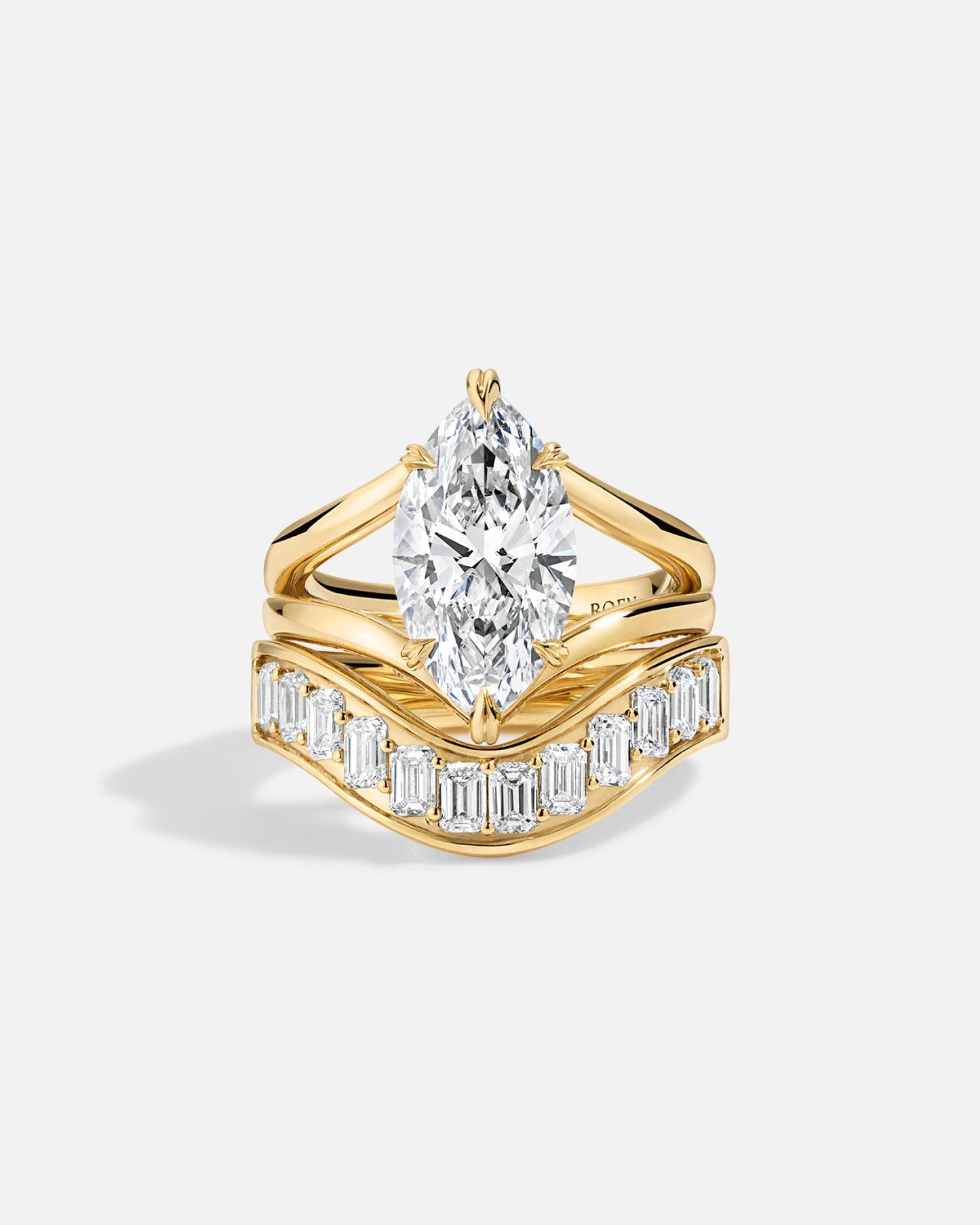 Marquise Cut Cluster Styled Lab Grown Diamond Engagement Ring