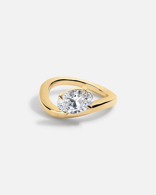 Marquise Cut Cluster Styled Lab Grown Diamond Engagement Ring