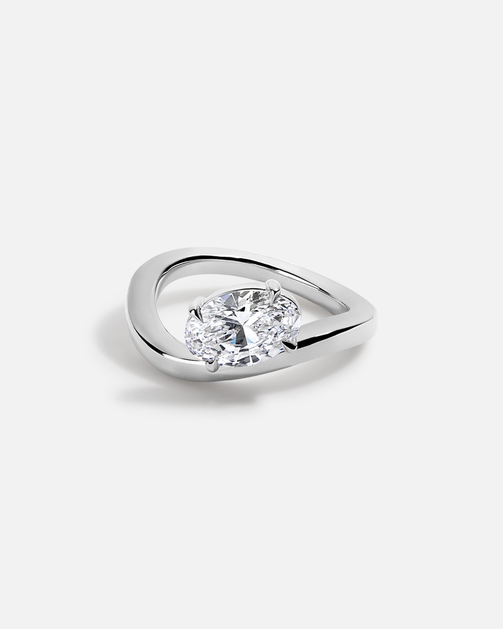 Marquise Cut Cluster Styled Lab Grown Diamond Engagement Ring