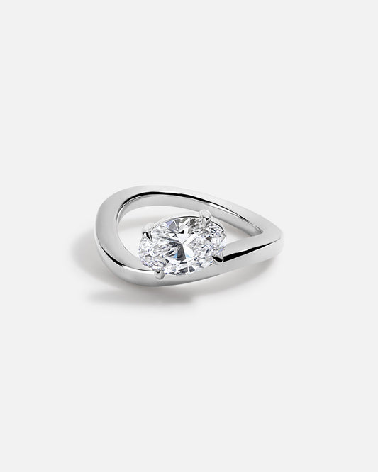 Marquise Cut Cluster Styled Lab Grown Diamond Engagement Ring