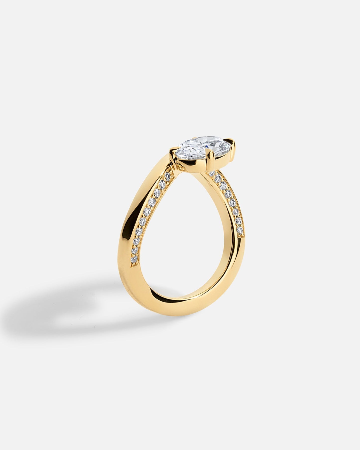 Marquise Cut Cluster Styled Lab Grown Diamond Engagement Ring