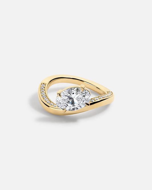 Marquise Cut Cluster Styled Lab Grown Diamond Engagement Ring