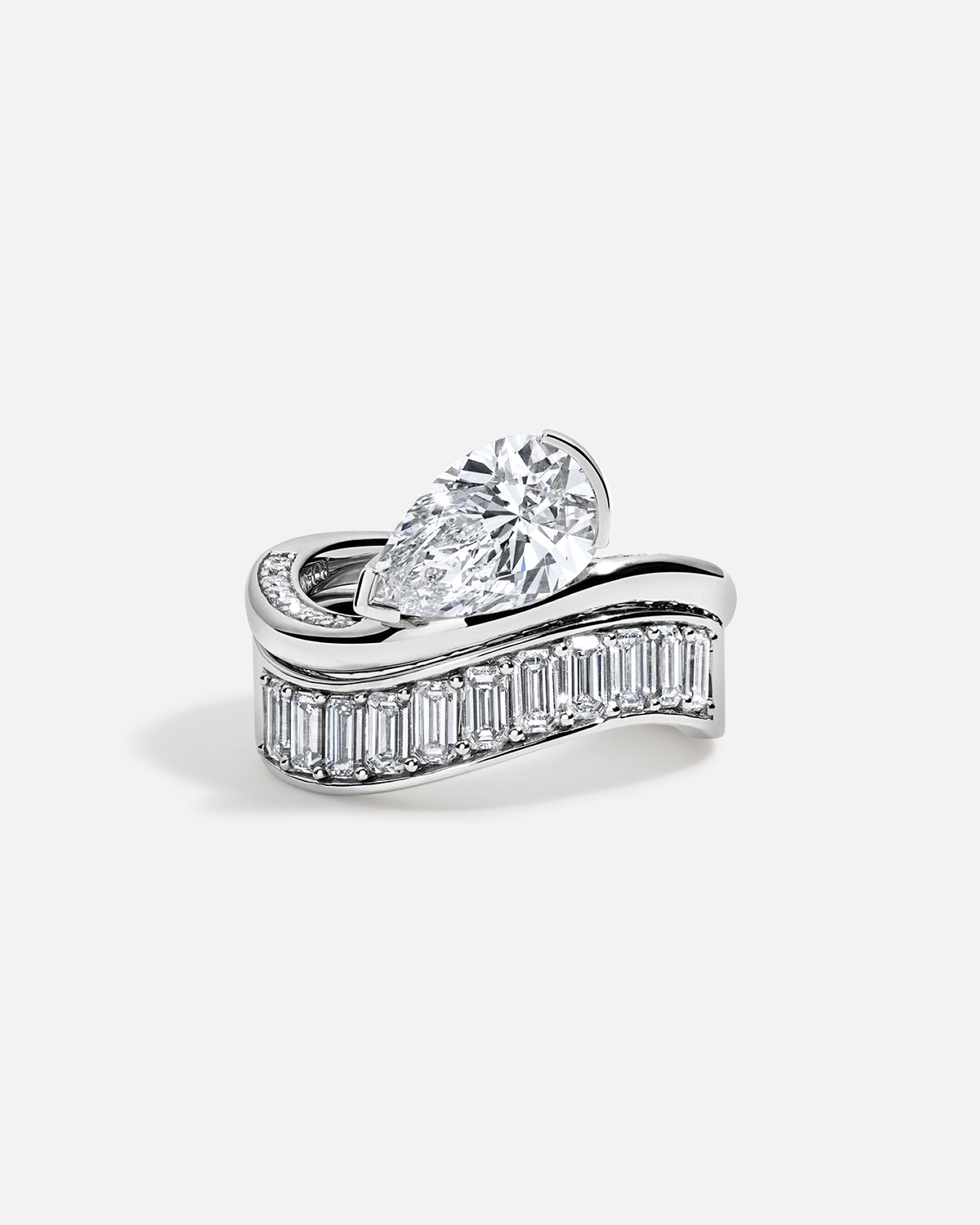 Marquise Cut Cluster Styled Lab Grown Diamond Engagement Ring