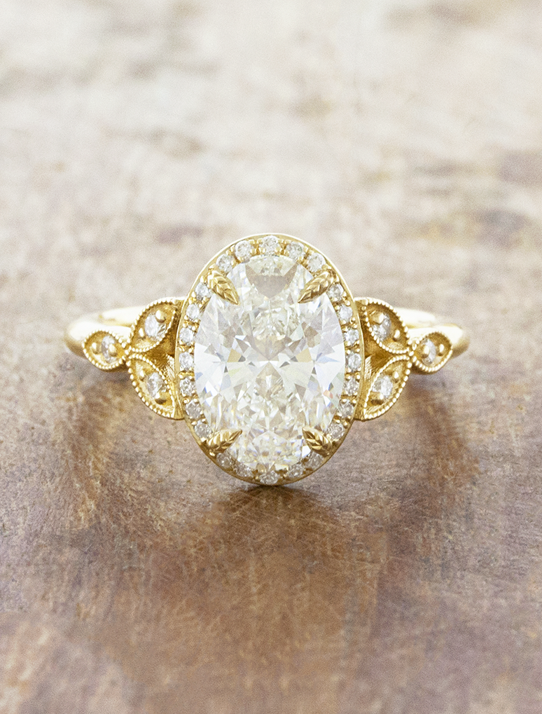 2 CT Round Three Stones Lab Grown Diamond Engagement Ring
