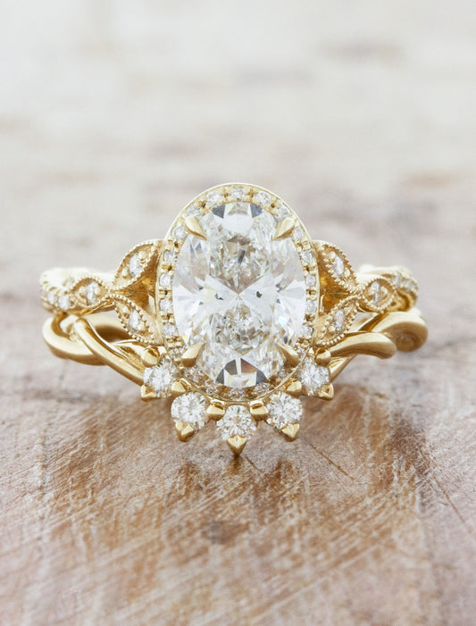 2 CT Round Three Stones Lab Grown Diamond Engagement Ring