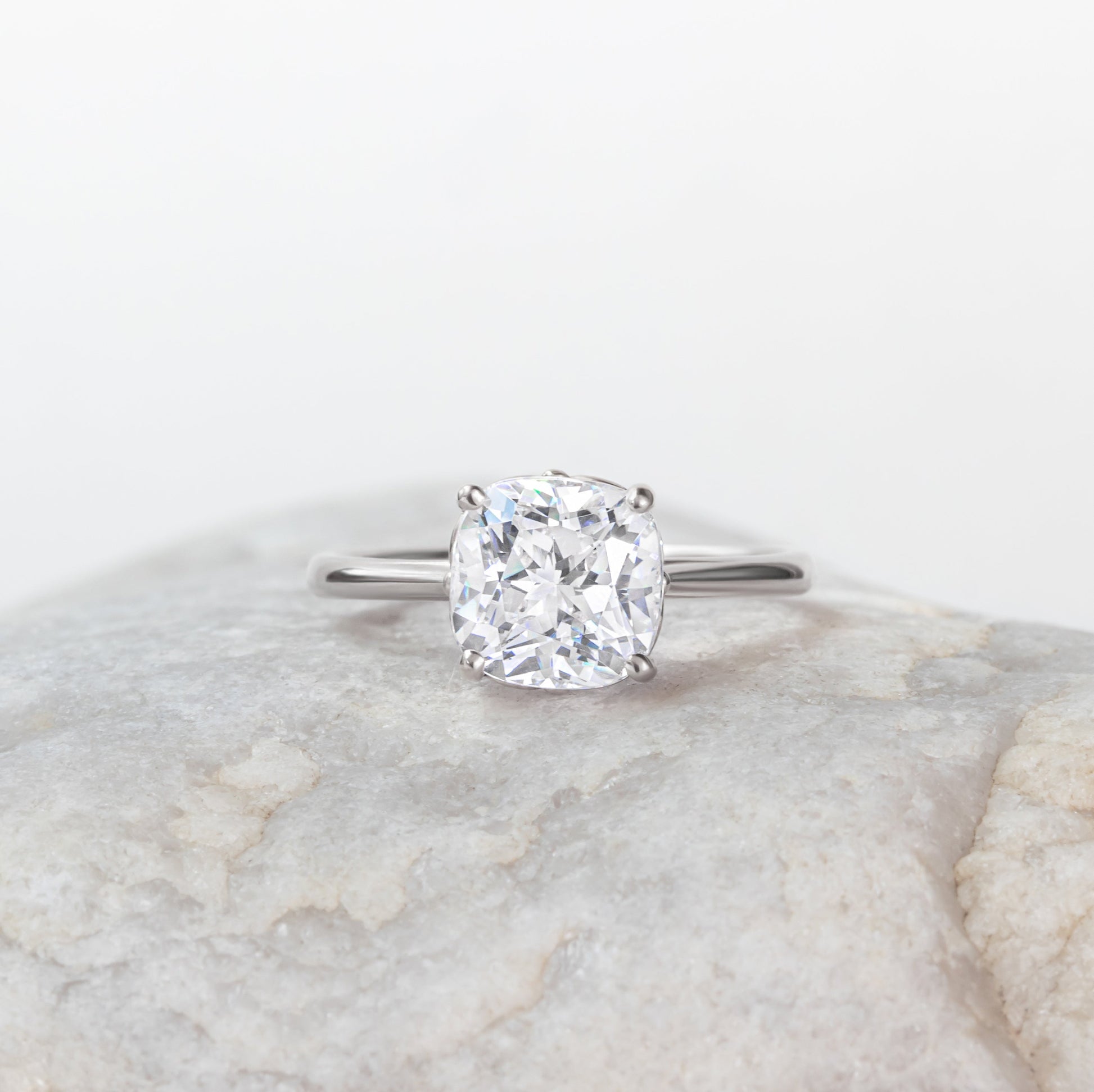 2 CT Round Three Stones Lab Grown Diamond Engagement Ring