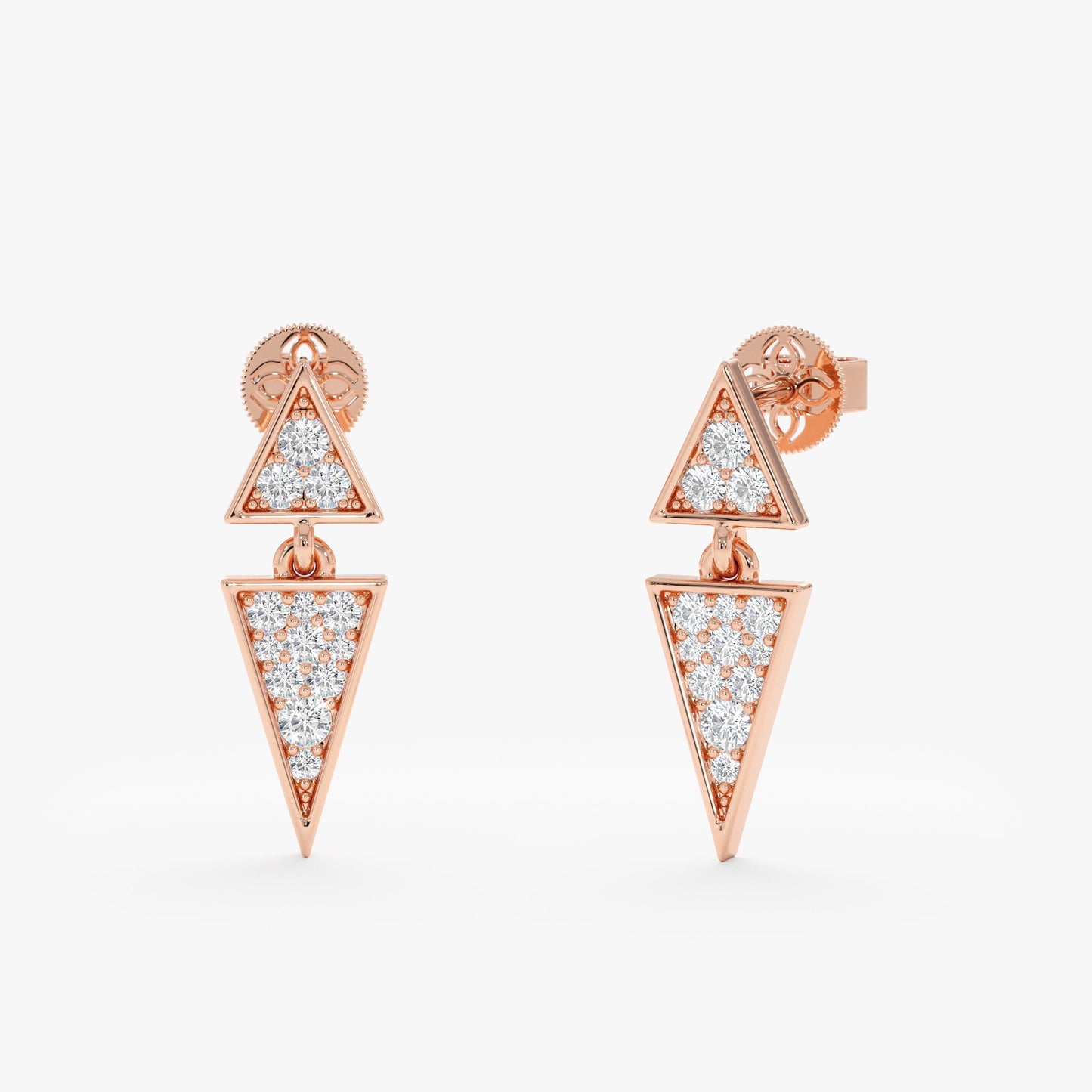 1.0 CT Round Bezel Solitaire Lab Grown Diamond Earrings