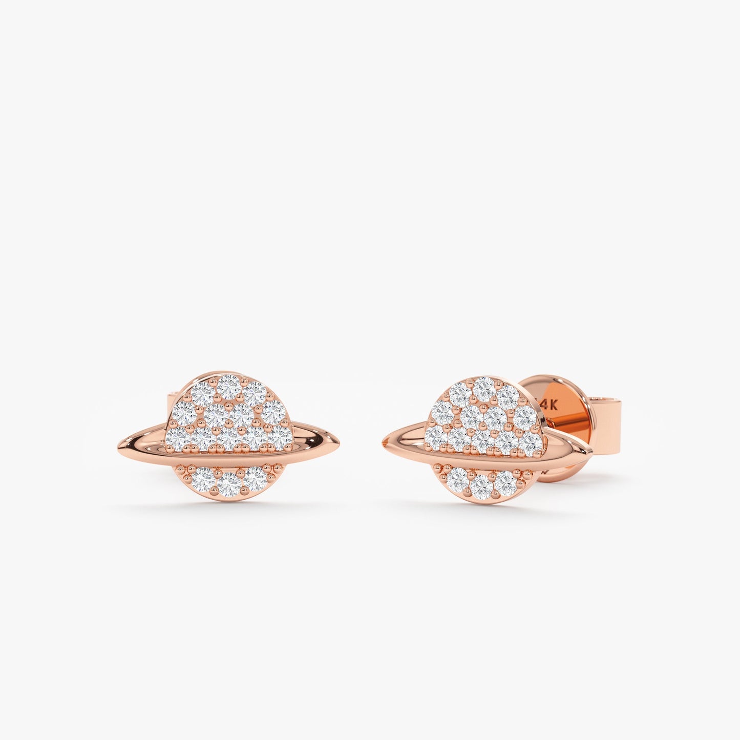 1.0 CT Round Bezel Solitaire Lab Grown Diamond Earrings