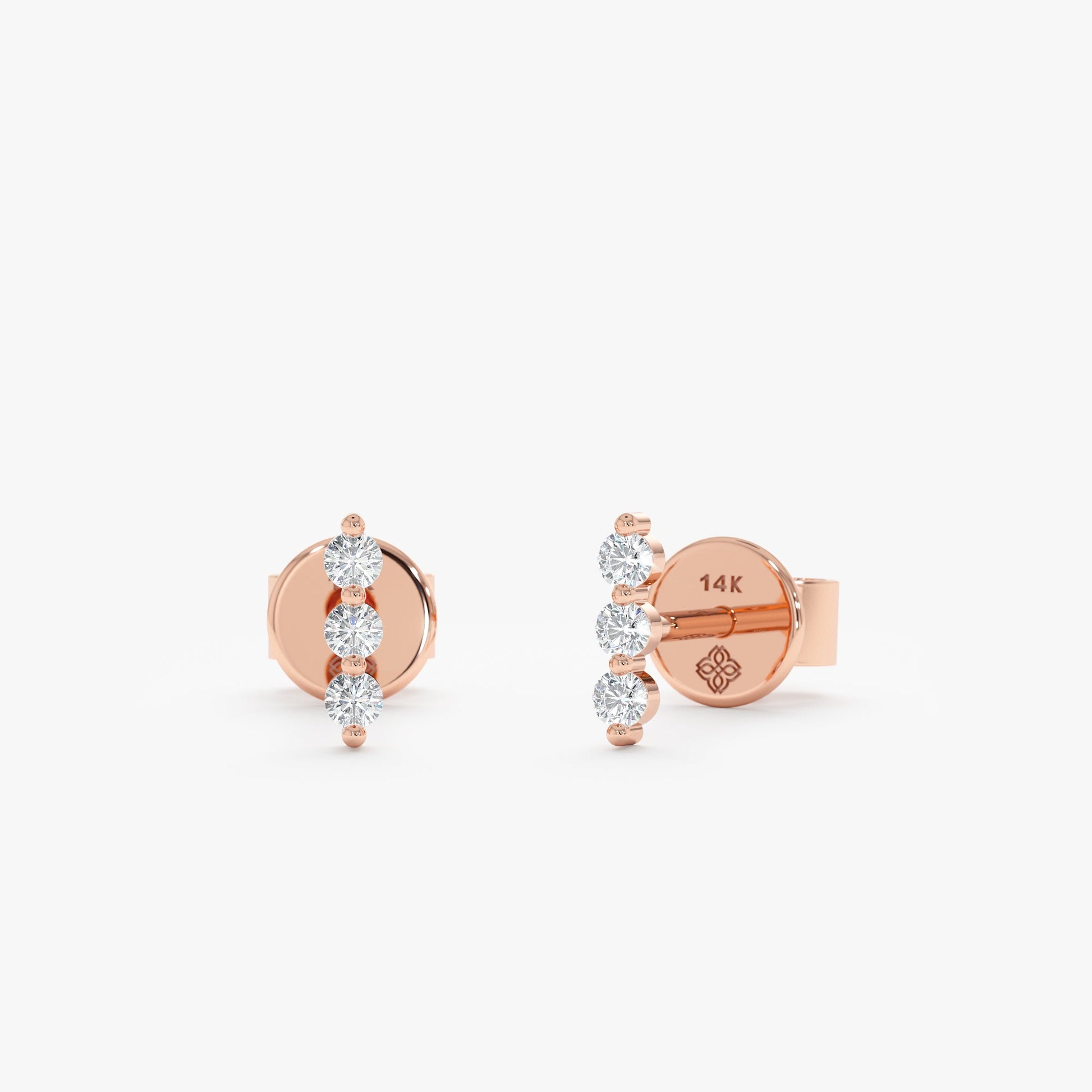 1.0 CT Round Bezel Solitaire Lab Grown Diamond Earrings