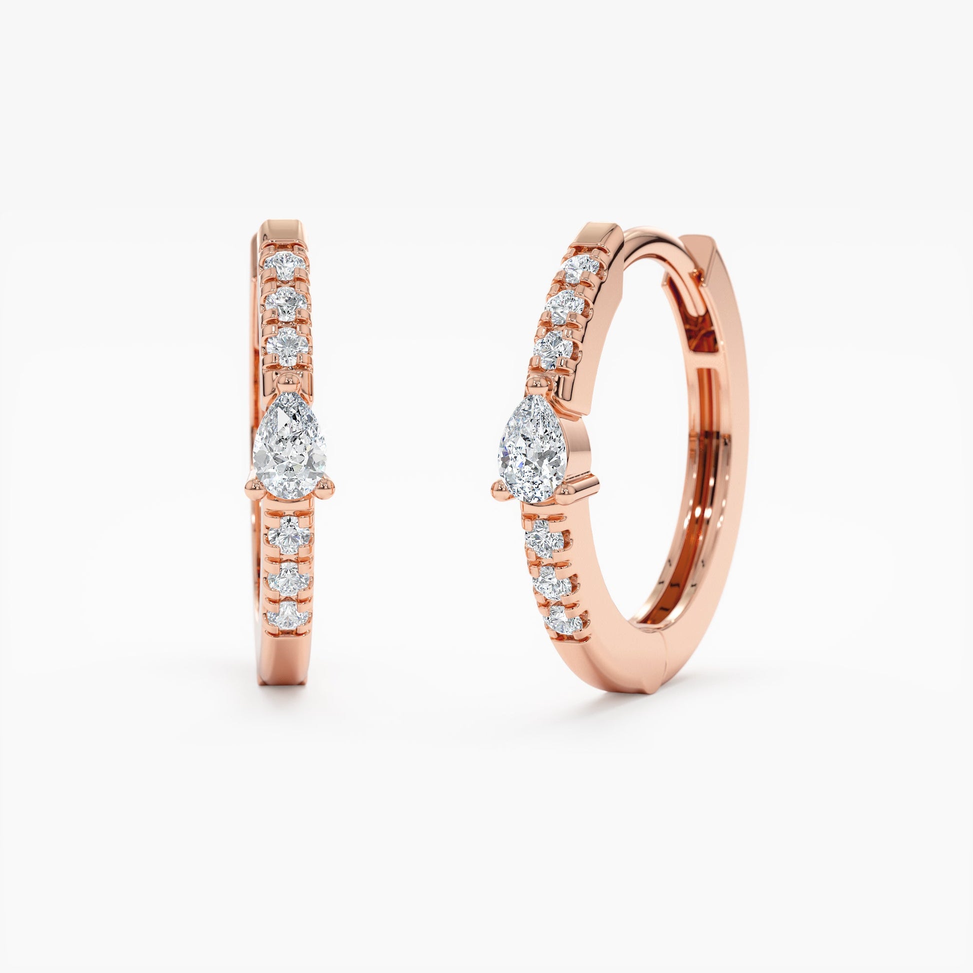 1.0 CT Round Bezel Solitaire Lab Grown Diamond Earrings
