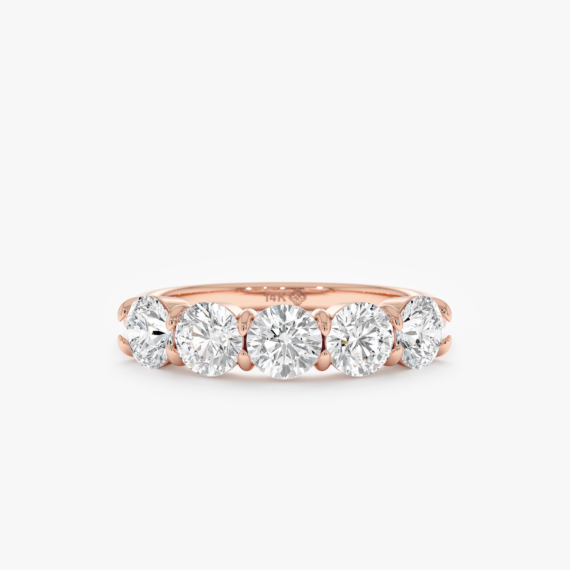 2 CT Round Three Stones Lab Grown Diamond Engagement Ring