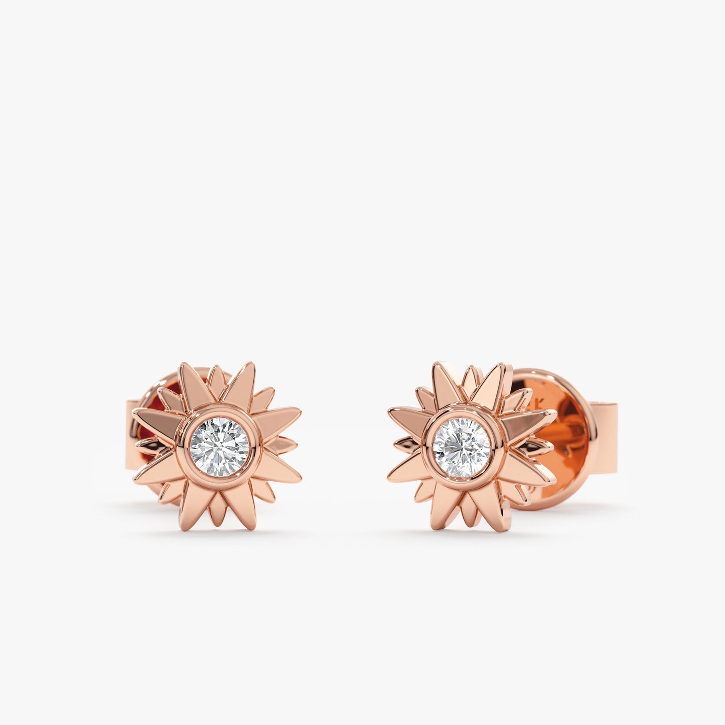 1.0 CT Round Bezel Solitaire Lab Grown Diamond Earrings