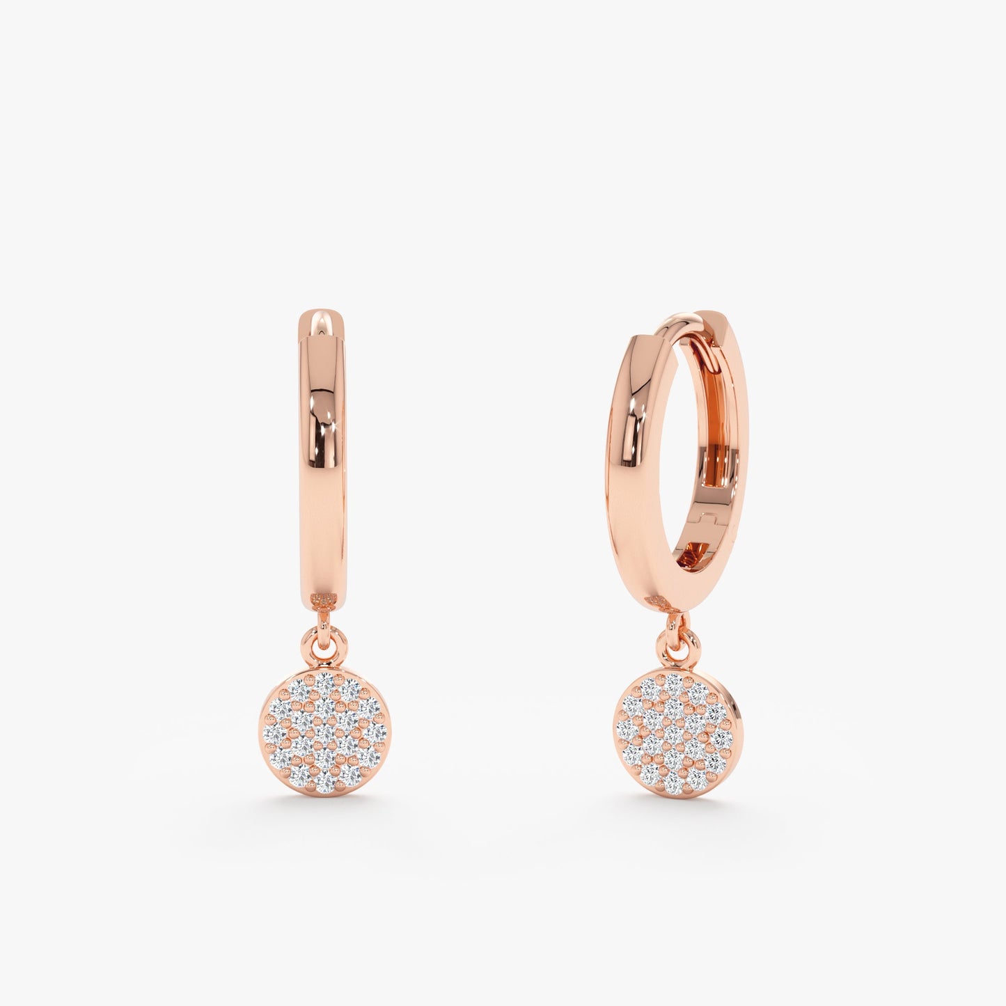1.0 CT Round Bezel Solitaire Lab Grown Diamond Earrings