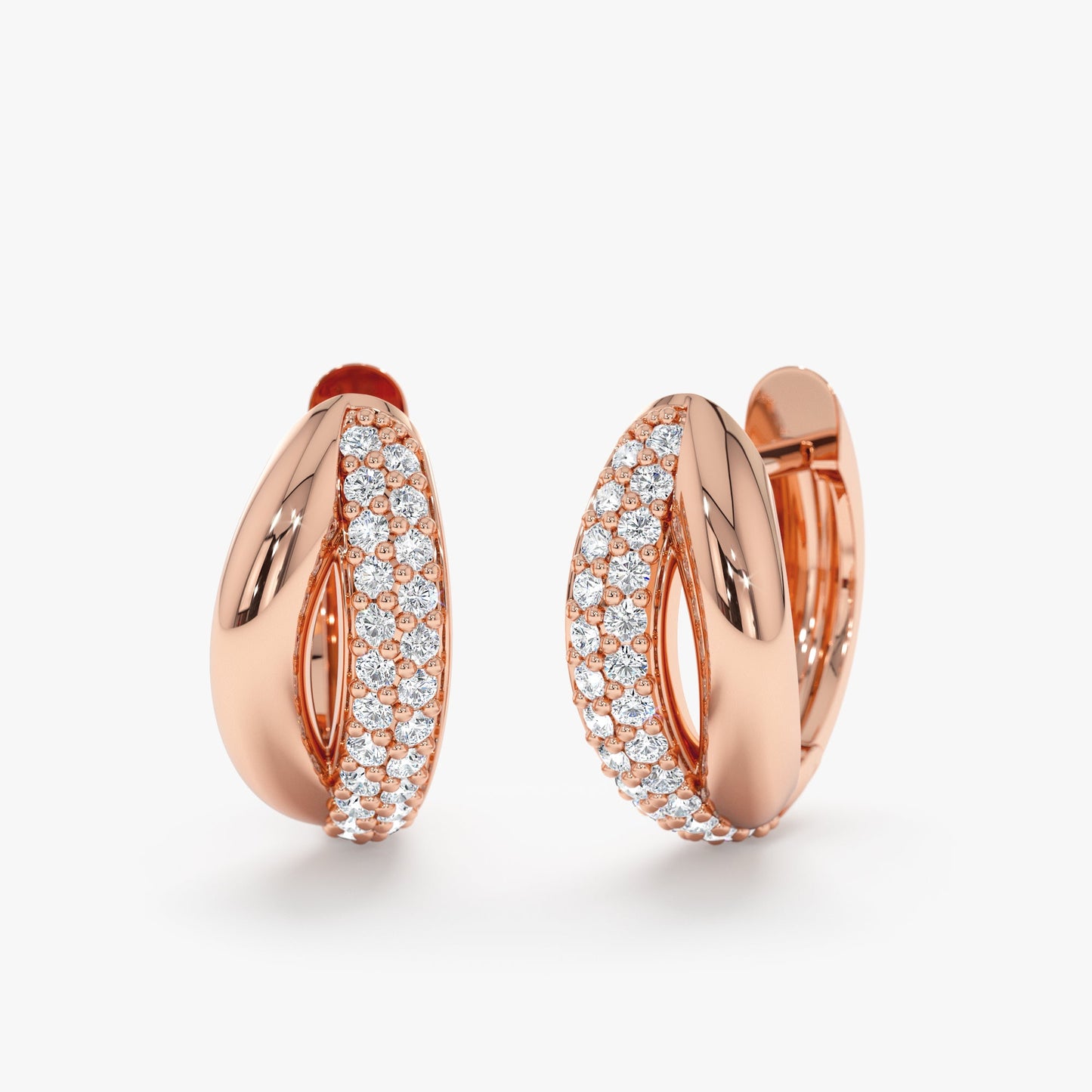 1.0 CT Round Bezel Solitaire Lab Grown Diamond Earrings