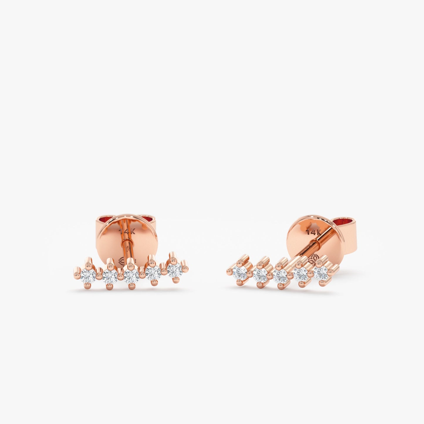 1.0 CT Round Bezel Solitaire Lab Grown Diamond Earrings