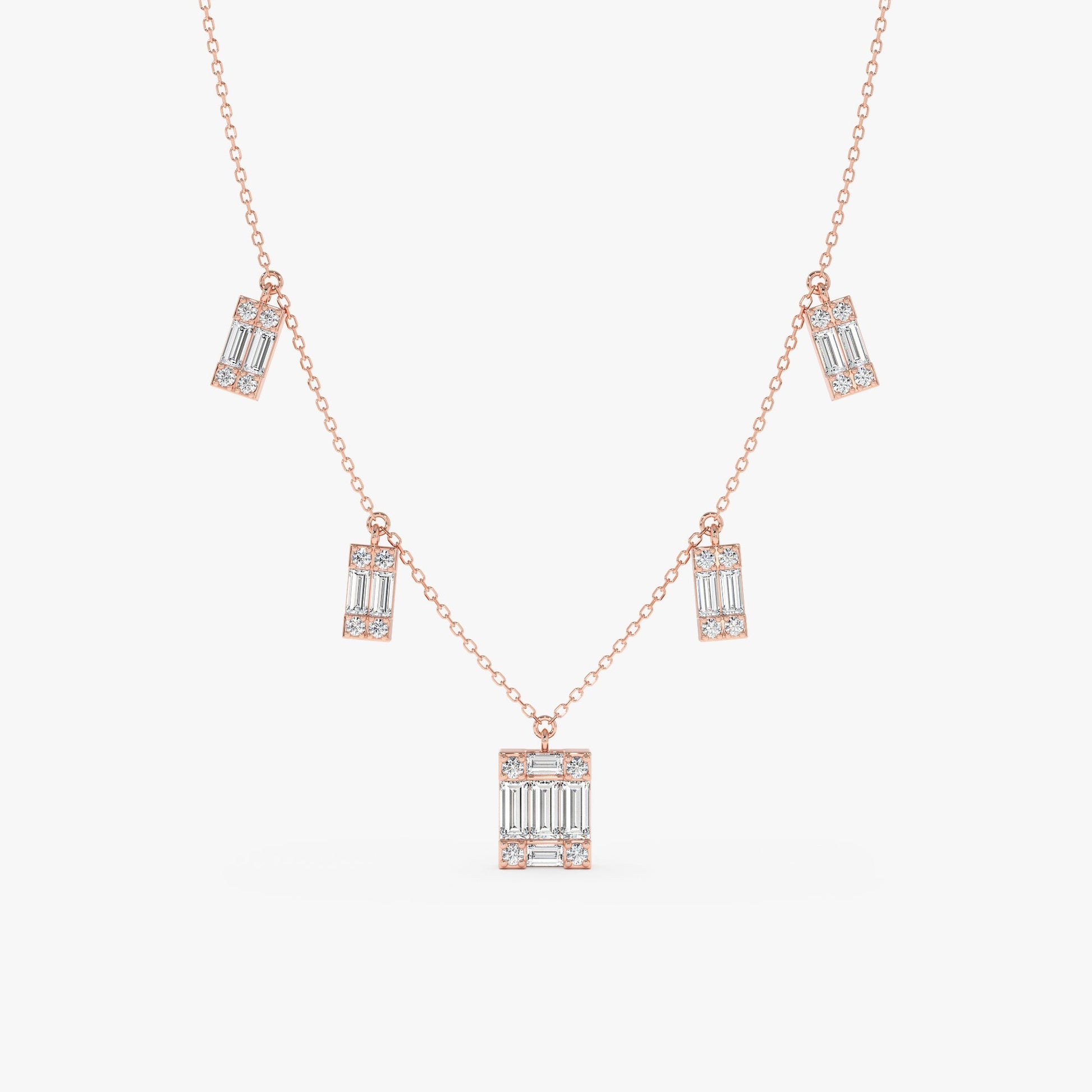 1.0 CT Round Bezel Solitaire Lab Grown Diamond Necklace